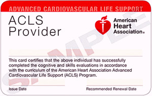 ACLS Card example